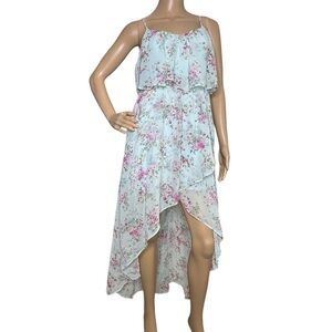 Disney Cinderella high low blue floral dress XS